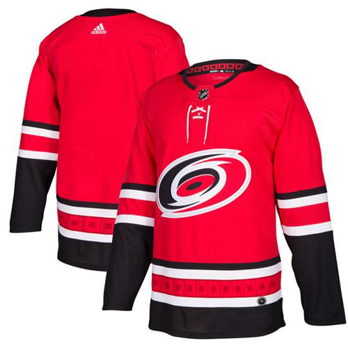 Adidas Hurricanes Blank Red Home Authentic Stitched NHL Jersey
